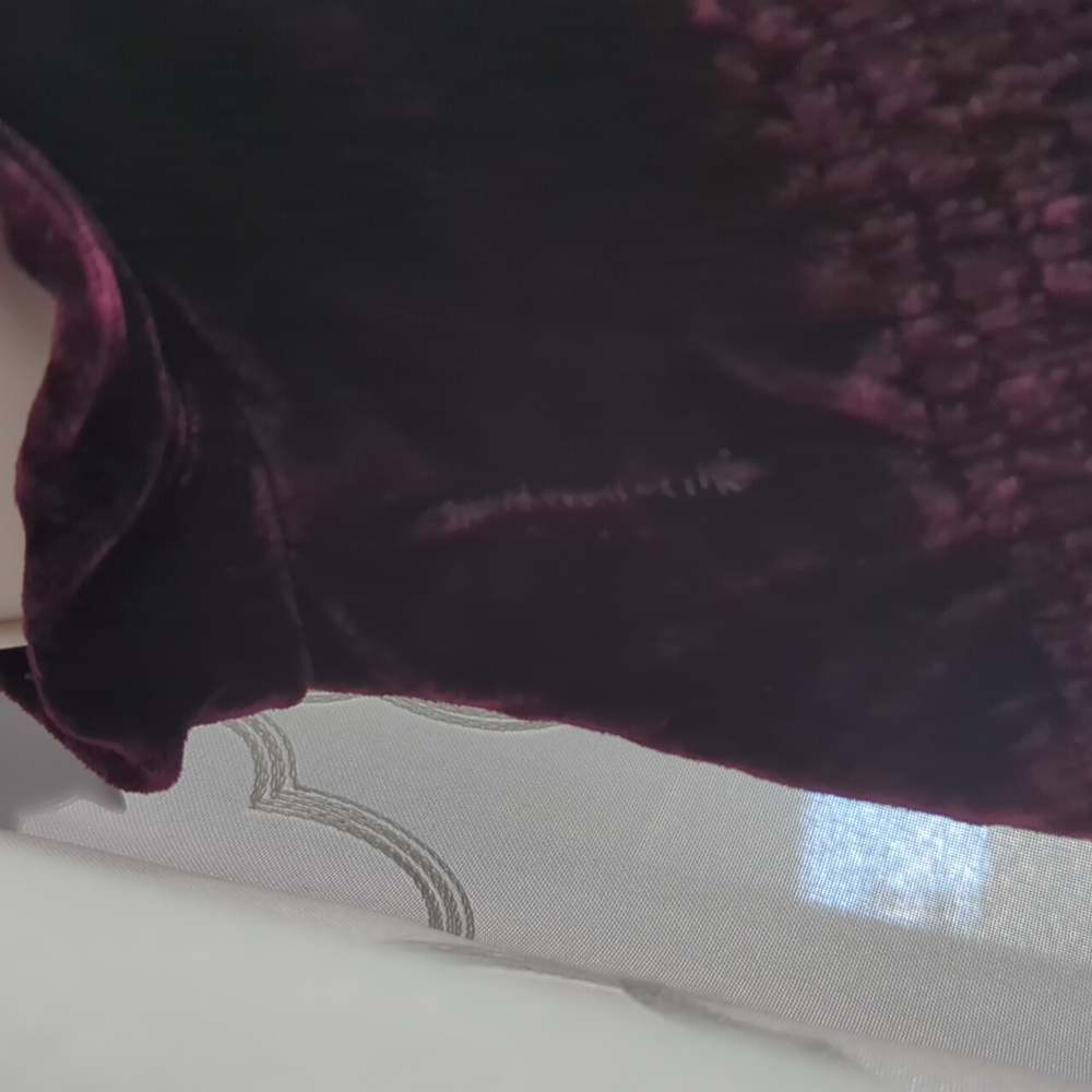 💜 Whimsigoth Ruffled Merlot Bolero Jacket - Picture 10 of 10